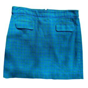 J.Crew Womens Tweed Gingham Mini Skirt 14 Checkered Wool Blend Spring Preppy